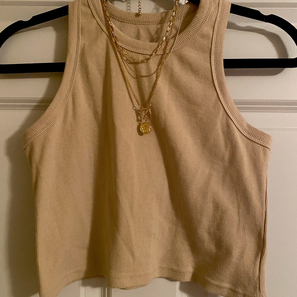 Ribbed cropped tank
